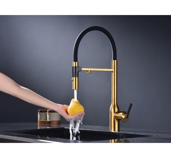 Смеситель Paulmark Magneto One Ma213188-BG, брашированное золото