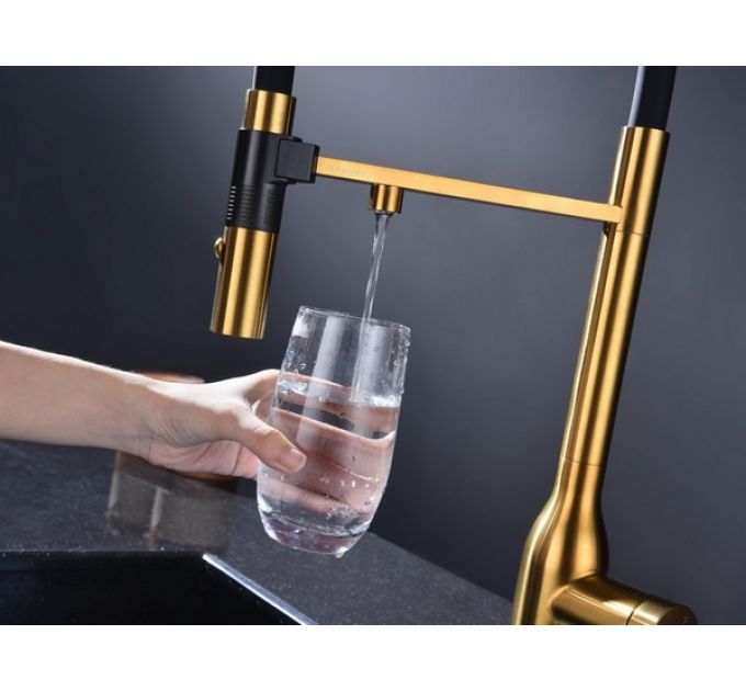 Смеситель Paulmark Magneto One Ma213188-BG, брашированное золото