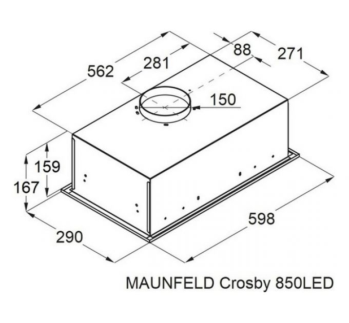 Вытяжка MAUNFELD Crosby 850LED белый