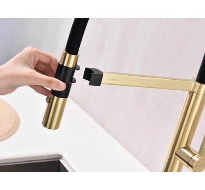 Смеситель Paulmark Leader Le214101-LG (SBG), светлое золото