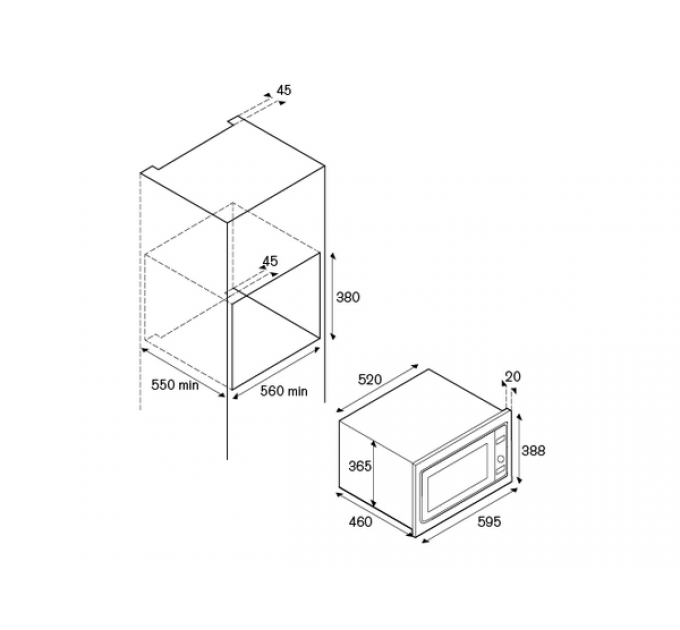СВЧ-печь Bertazzoni F457PROMWSX