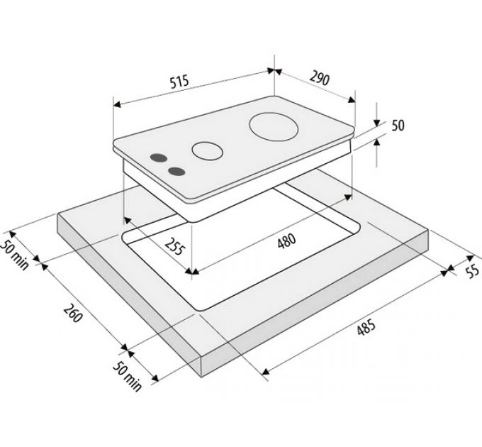 Варочная панель KRONA CALORE 30 BL газовая