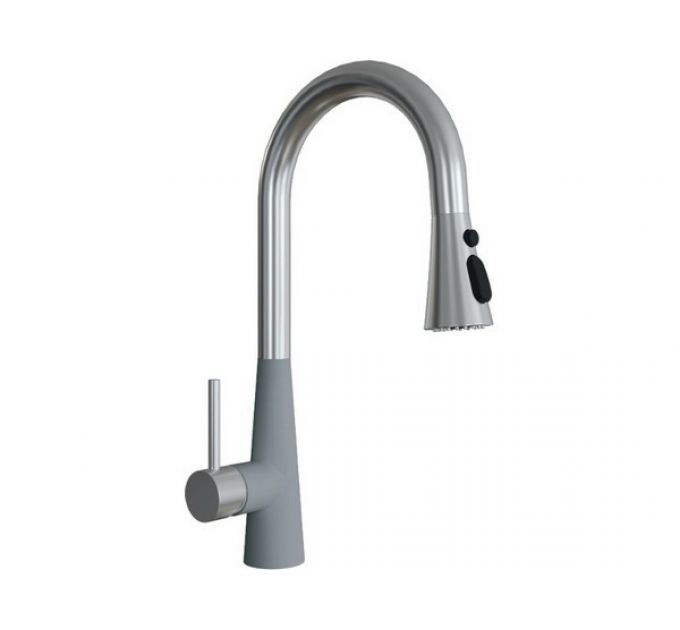 Смеситель Florentina Вита Про серый шёлк
