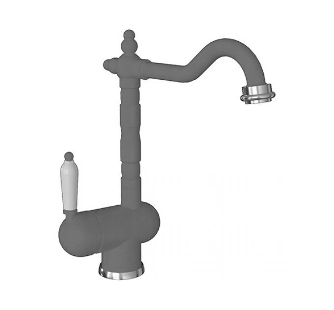 Смеситель Florentina Ода серый шёлк