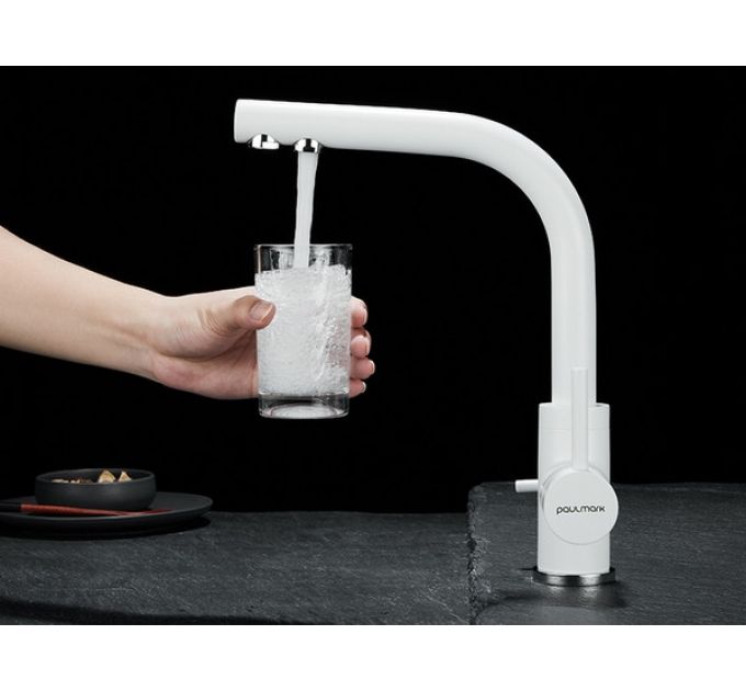 Смеситель Paulmark Essen Es213011-WH (431TW), белый матовый