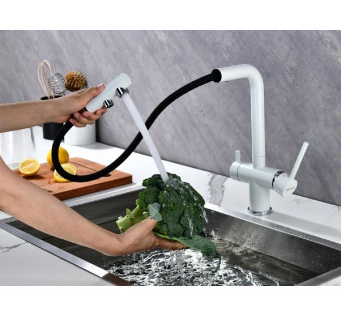 Смеситель Paulmark Serpentine Se213222-WH (431), белый матовый