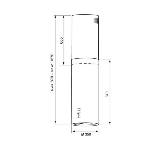 Вытяжка KRONA TINA ISOLA 350 white 3P