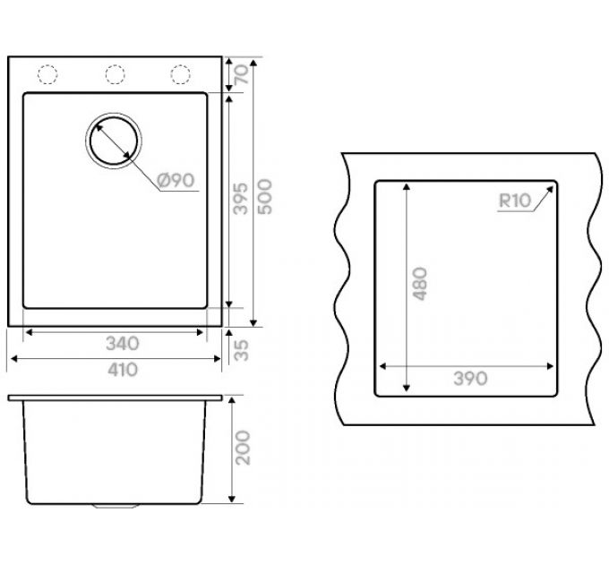 Мойка Kuchenstern OBEN 45 белый