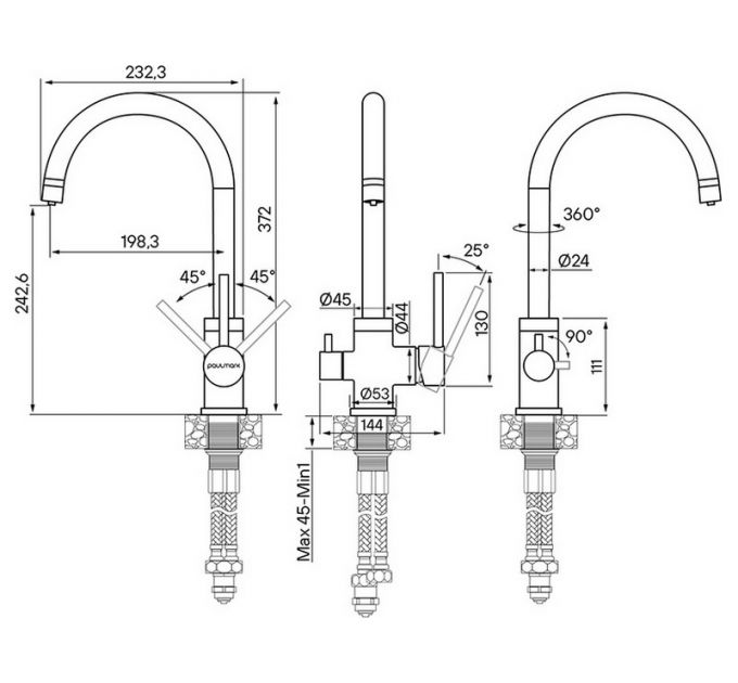 Смеситель Paulmark Essen Es213211-BR, бронза