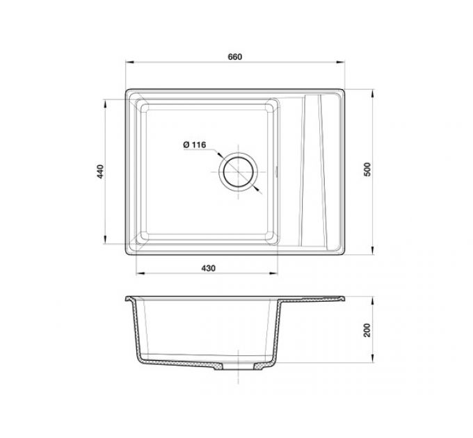 Мойка Granfest GF-LV-660L песочный