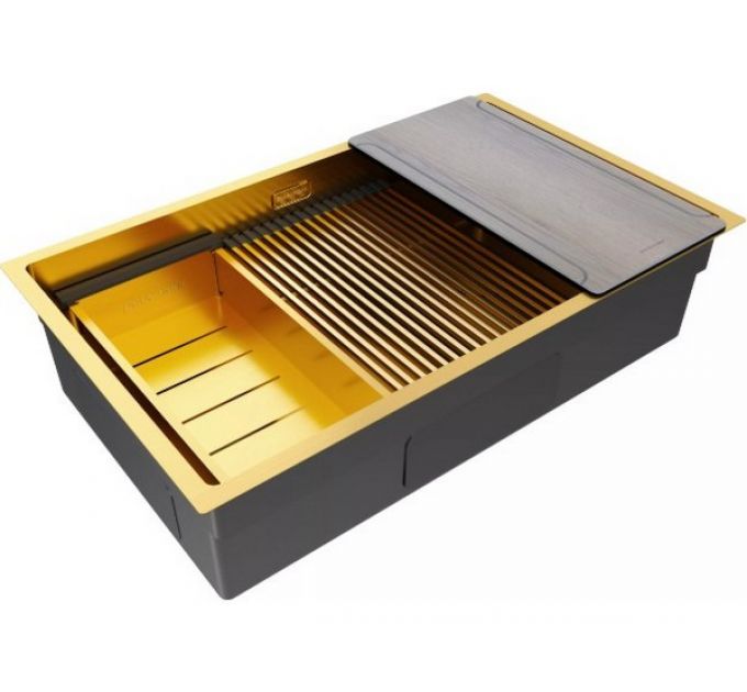 Мойка Paulmark Next-multi sink 74 uni PM787445-BG, брашированное золото