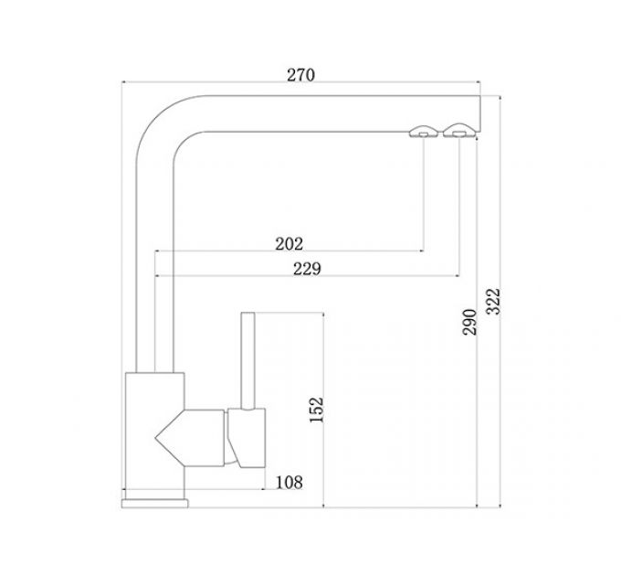 Смеситель Longran Sprint Logic LM2196 Stainless Steel