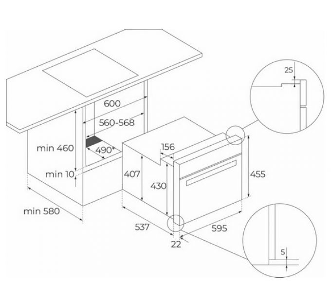 Духовой шкаф TEKA MAESTROPIZZA HLC 8510P NIGHT RIVER BLACK (111130010) компактный