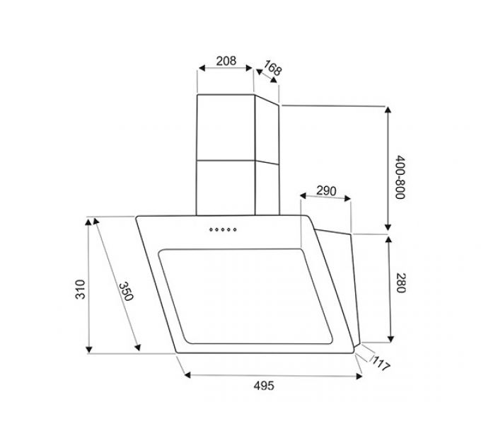 Вытяжка EXITEQ EX-1025 white