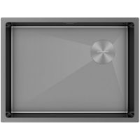 Мойка Paulmark Next-skew 58 uni PM885844-GM, вороненая сталь