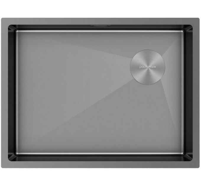 Мойка Paulmark Next-skew 58 uni PM885844-GM, вороненая сталь