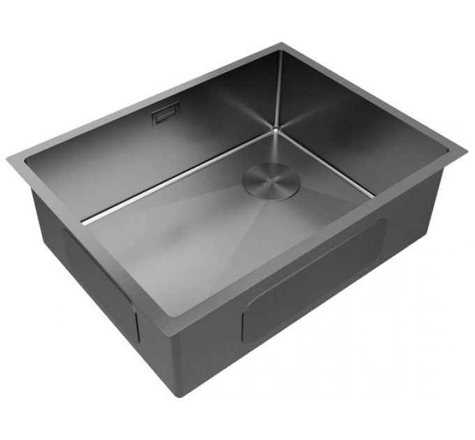 Мойка Paulmark Next-skew 58 uni PM885844-GM, вороненая сталь