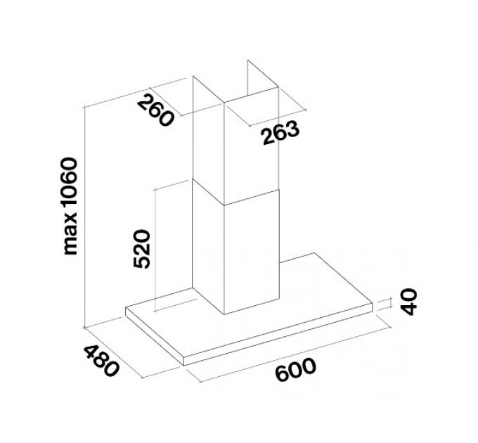 Вытяжка Falmec LUMEN STEEL 60