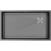 Мойка Paulmark Next-skew 74 uni PM887444-GM, вороненая сталь