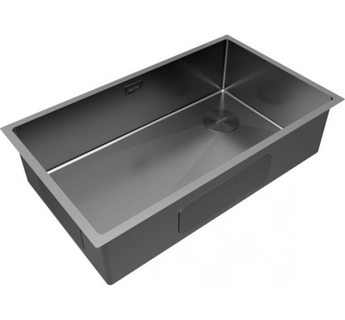 Мойка Paulmark Next-skew 74 uni PM887444-GM, вороненая сталь