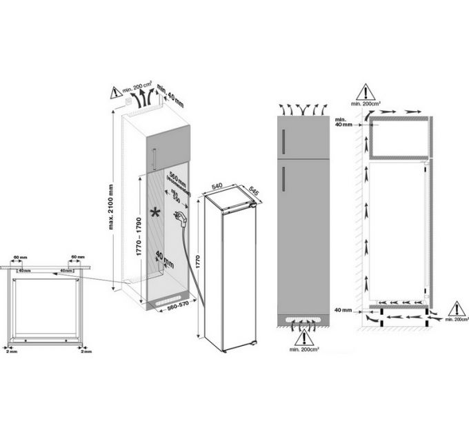 Морозильная камера KRONA GRETEL FNF встраиваемая
