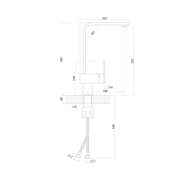 Смеситель Florentina Сильвер грей