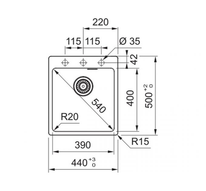 Мойка Franke MRG 610-39, белый, вент-автомат (114.0696.180)