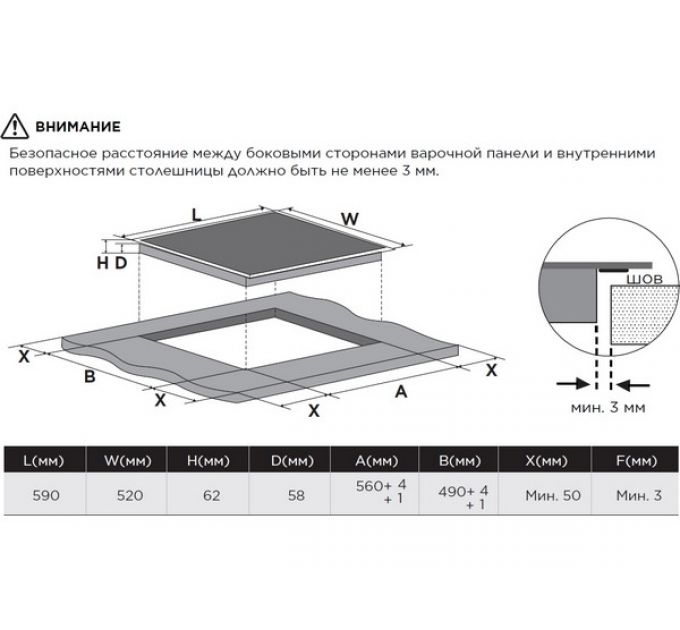 Варочная панель Midea MIH67787F индукционная