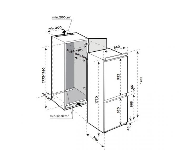 Холодильник Midea MDRE368FGE01 встраиваемый