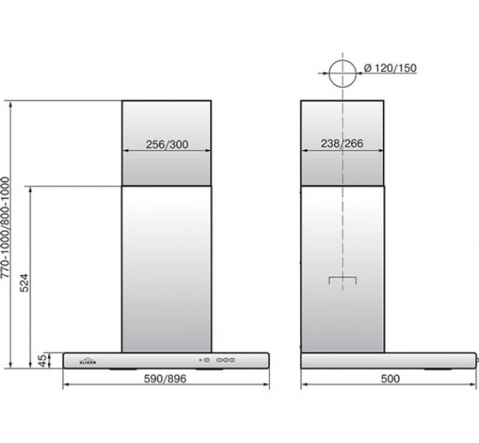 Вытяжка Elikor Квадра 90П-650-К3Д белый