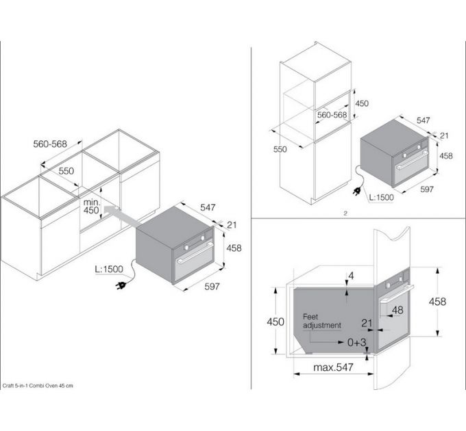 Духовой шкаф ASKO OCSM8478G компактный с паром и СВЧ