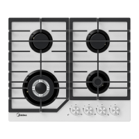 Варочная панель Midea MG645TGW газовая
