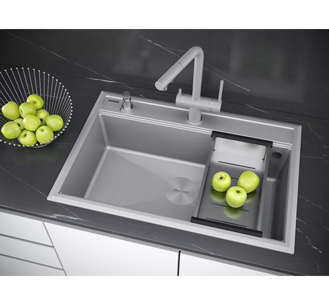 Мойка Paulmark Stepia 60 PM115951-GRM, серый металлик