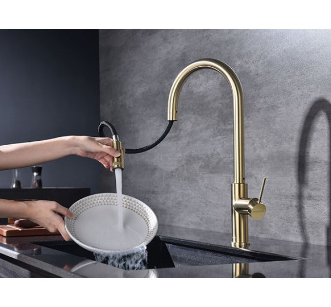 Смеситель Paulmark Galant Ga213077-LG (SBG), светлое золото