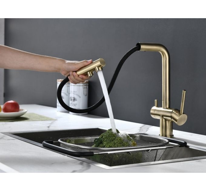 Смеситель Paulmark Serpentine Se213222-BR, бронза