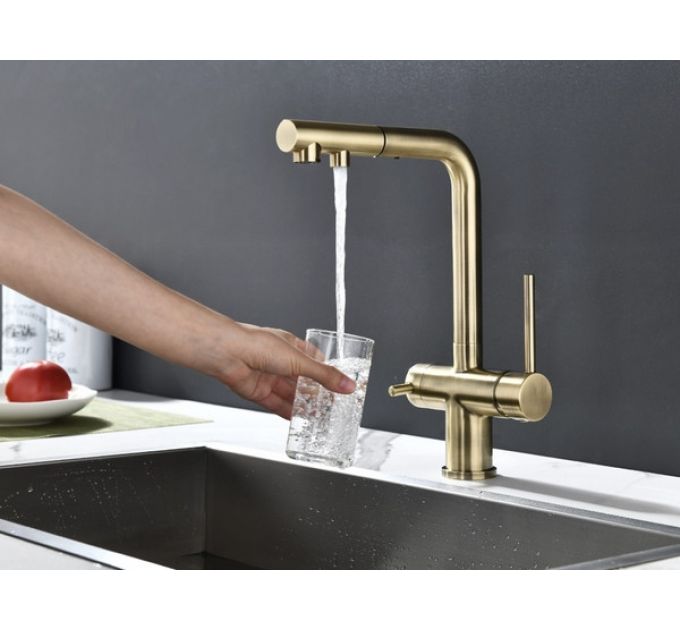 Смеситель Paulmark Serpentine Se213222-BR, бронза