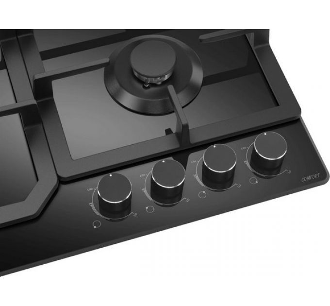 Варочная панель MEFERI MGH604BK GLASS COMFORT газовая