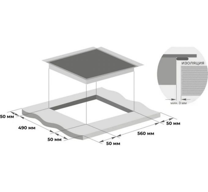 Варочная панель MEFERI MGH604BK GLASS COMFORT газовая