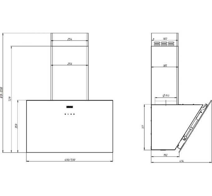 Вытяжка Franke LENS 50 BK/SS (330.0712.211)