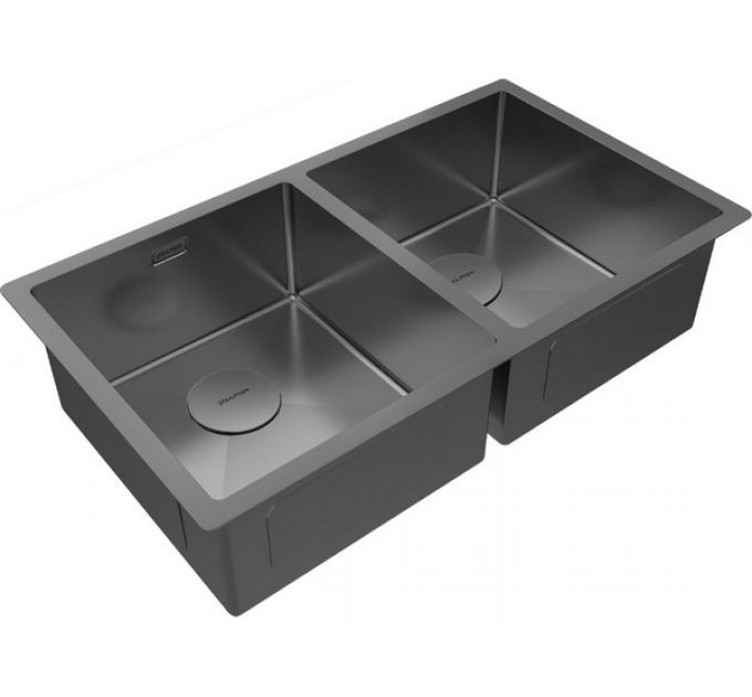 Мойка Paulmark Next 78/2 uni PM207844-GM, вороненая сталь