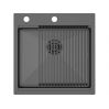 Мойка Paulmark Kroner-pro 51 PM705151-GM, воронёная сталь