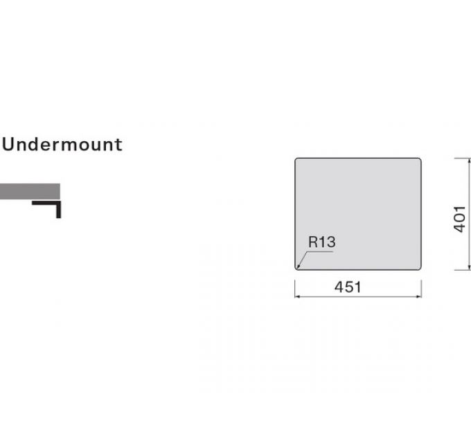 Мойка Falmec Como 45 (подстольный монтаж)
