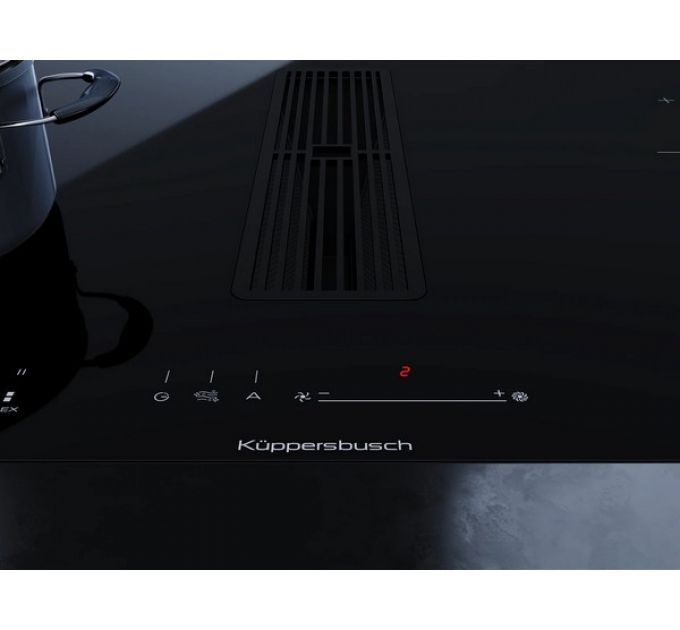 Варочная панель Kuppersbusch KMI 8590.0 SR Black Velvet индукционная с вытяжкой