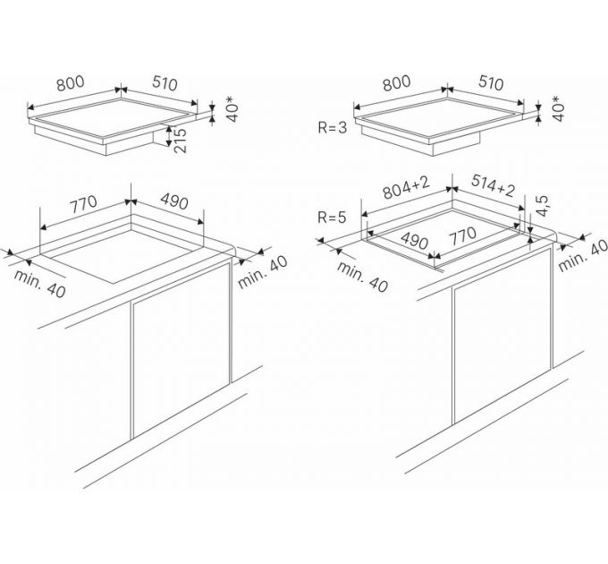 Варочная панель Kuppersbusch KMI 8590.0 SR Black Velvet индукционная с вытяжкой