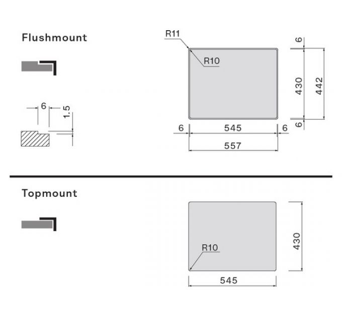 Мойка Falmec Como 31+18