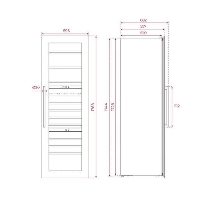 Винный шкаф TEKA RVI 30097 BLACK GLASS (113600012) встраиваемый