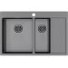 Мойка Paulmark Kroner 78/2SF PM227851-GML, вороненая сталь