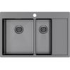 Мойка Paulmark Kroner 78/2SF PM227851-GML, вороненая сталь