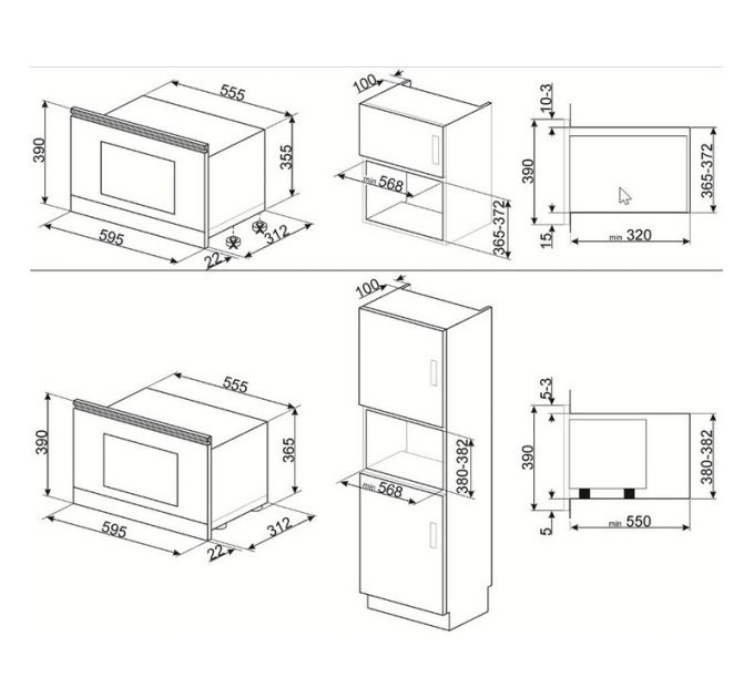 СВЧ - печь SMEG MP822NPO