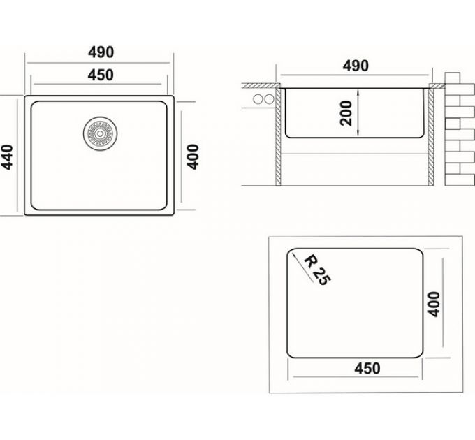 Мойка Ukinox Лофт LOB450.400 -GT10P